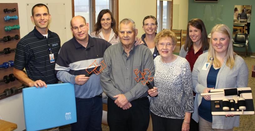 therapy team with donors