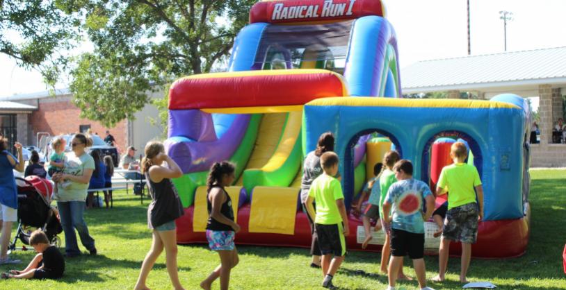 bounce houses at healthapalooza event