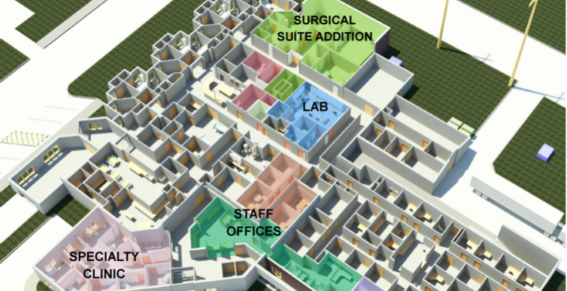 architectural rendering of renovation project
