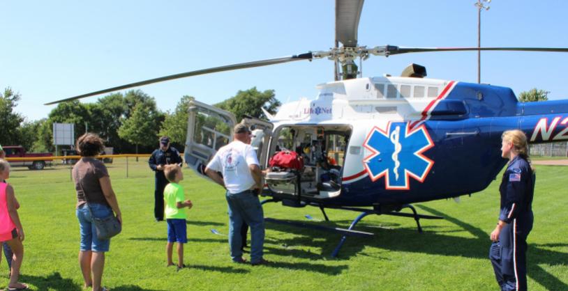 life net helicopter at healthapalooza event