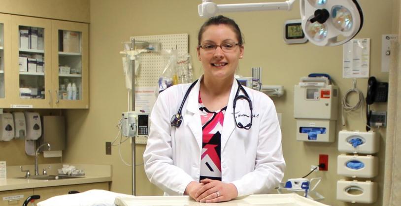 provider with pediatric crash cart