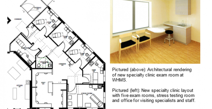 WHMS specialty clinic architectural renderings
