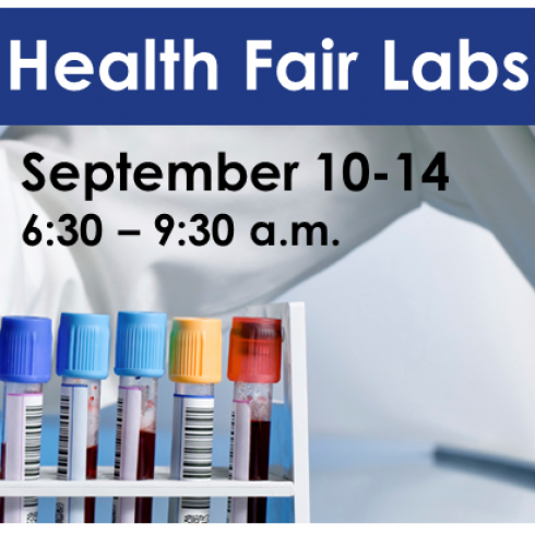 Health Fair Labs September 10-14