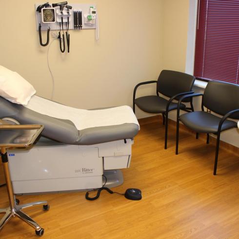 specialty clinic exam room at west holt medical services