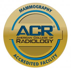 ACR Accredited gold seal mammography